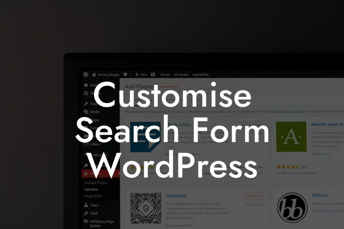 Customise Search Form WordPress