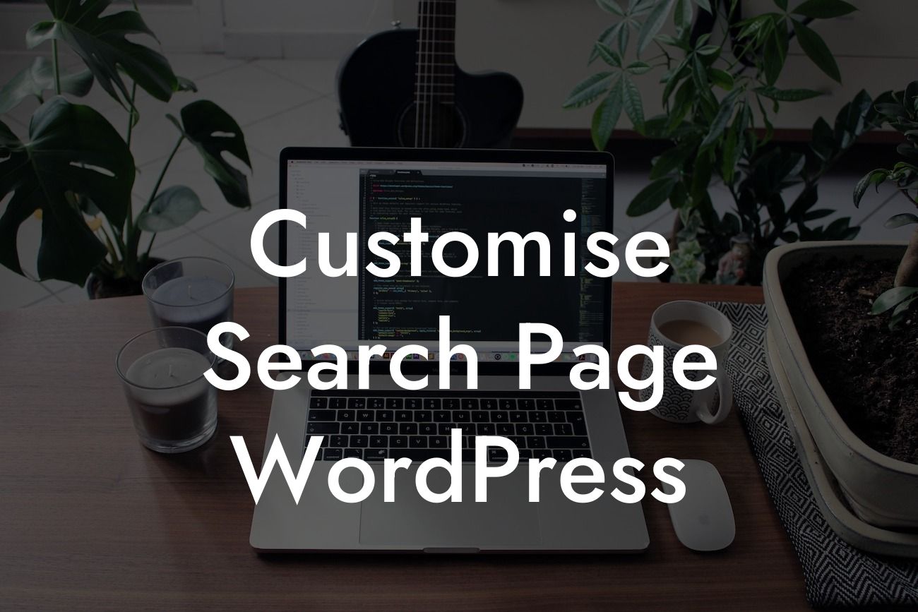 Customise Search Page WordPress