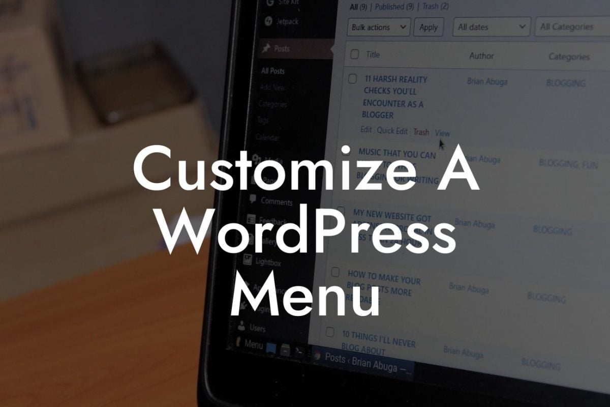 Customize A WordPress Menu