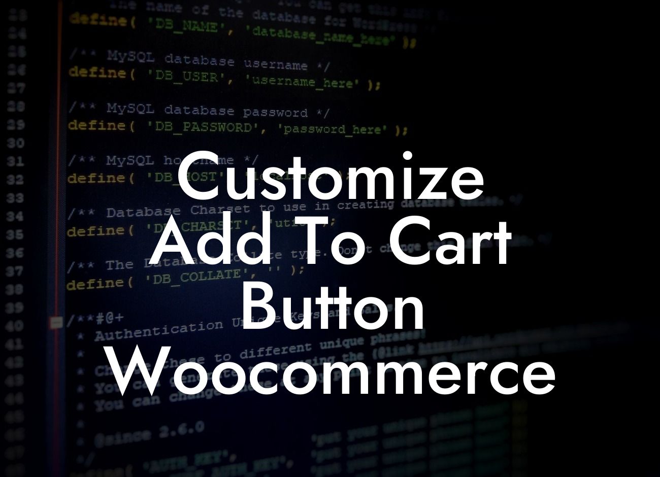 Customize Add To Cart Button Woocommerce