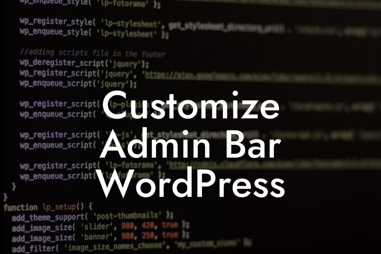 Customize Admin Bar WordPress