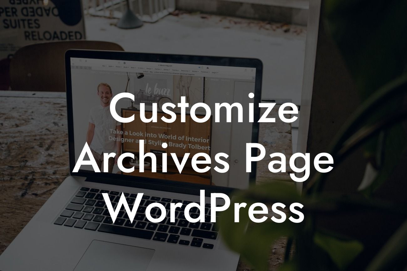 Customize Archives Page WordPress