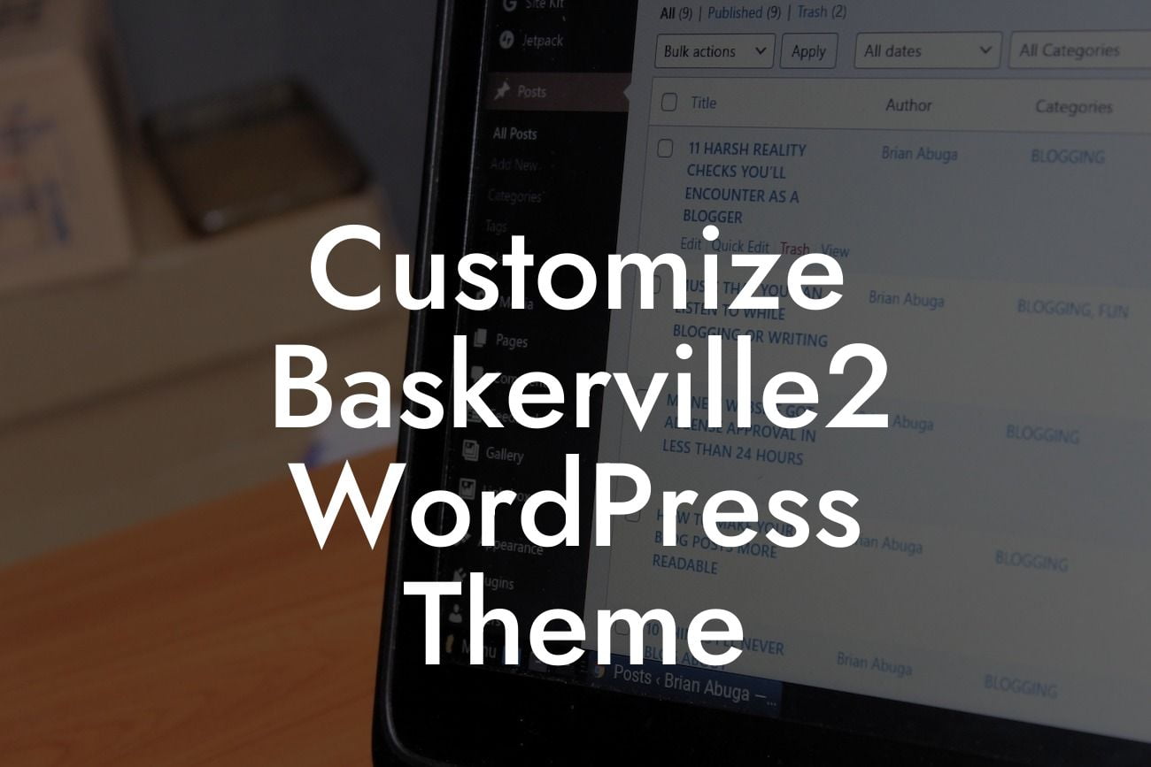 Customize Baskerville2 WordPress Theme