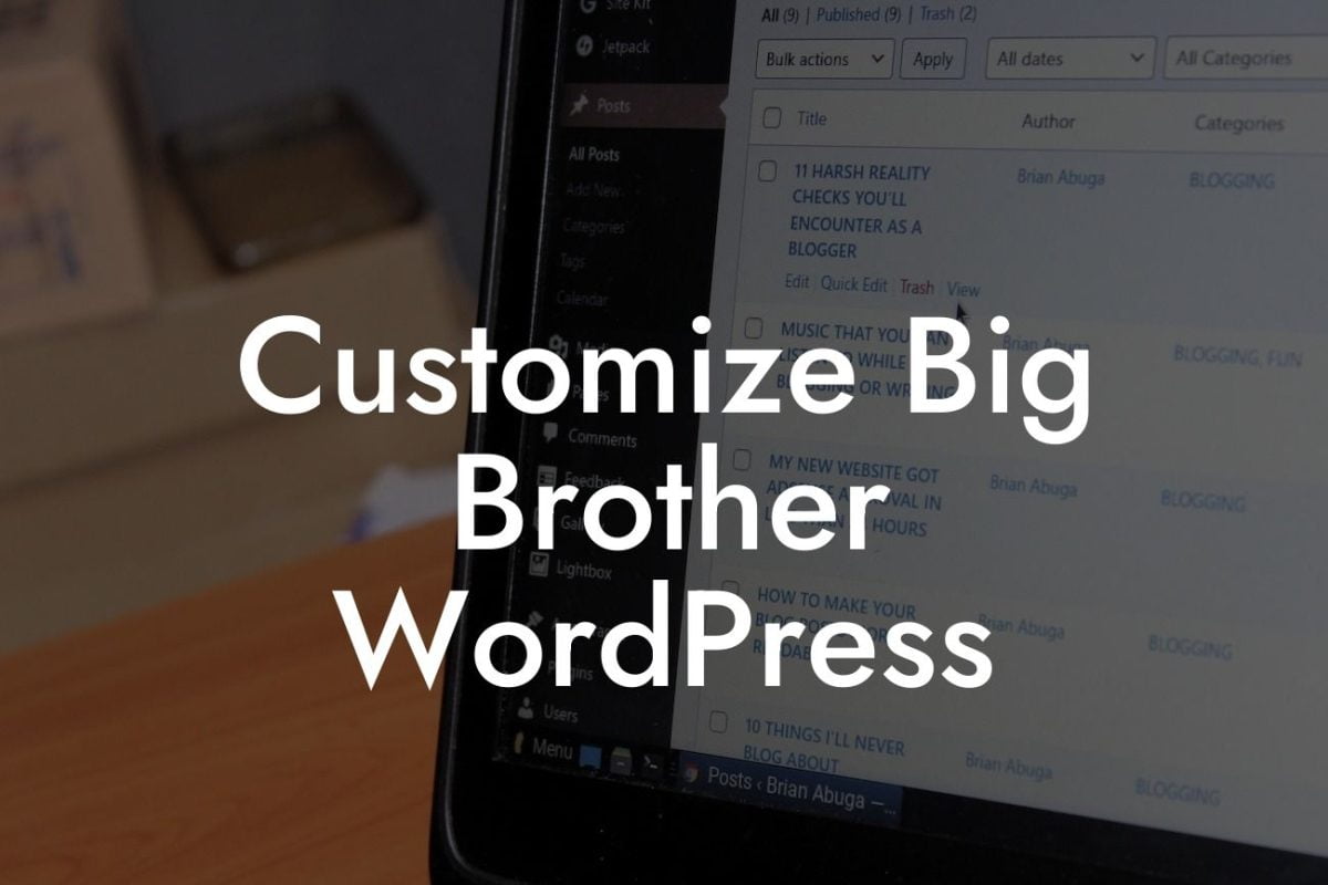 Customize Big Brother WordPress