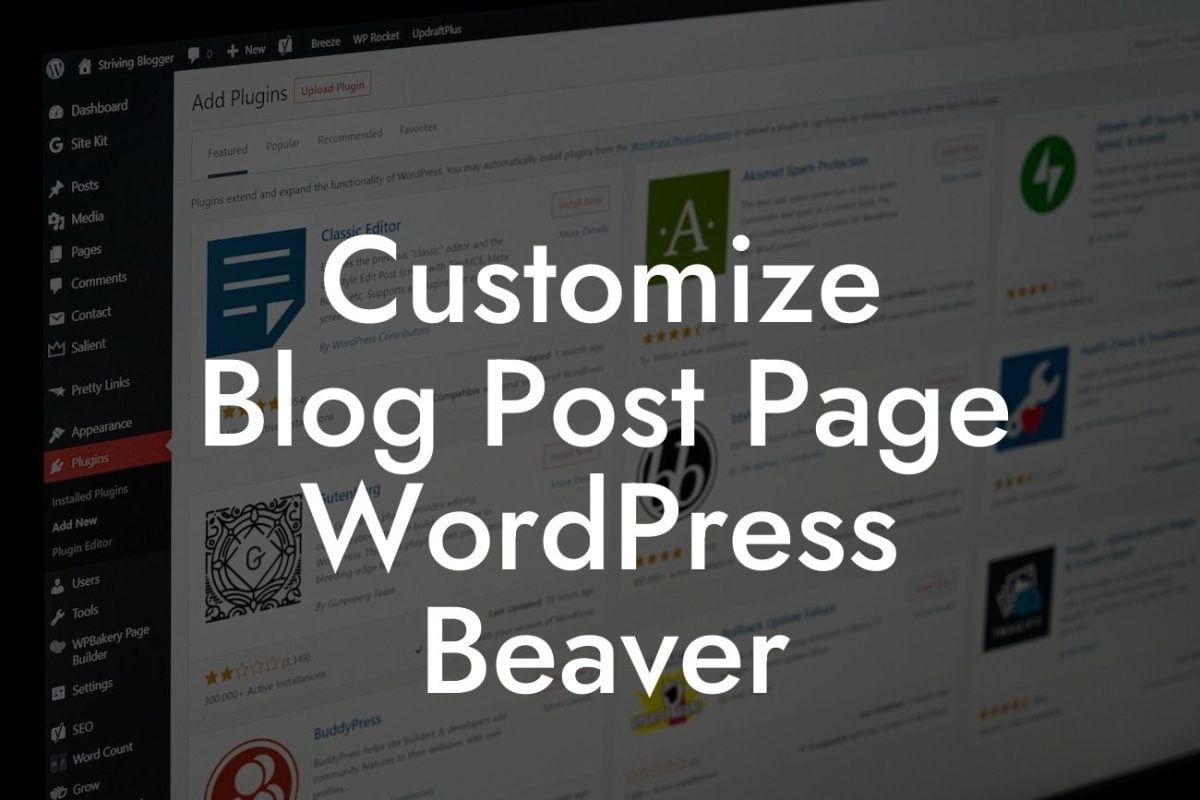 Customize Blog Post Page WordPress Beaver