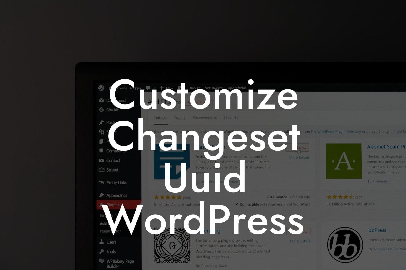 Customize Changeset Uuid WordPress