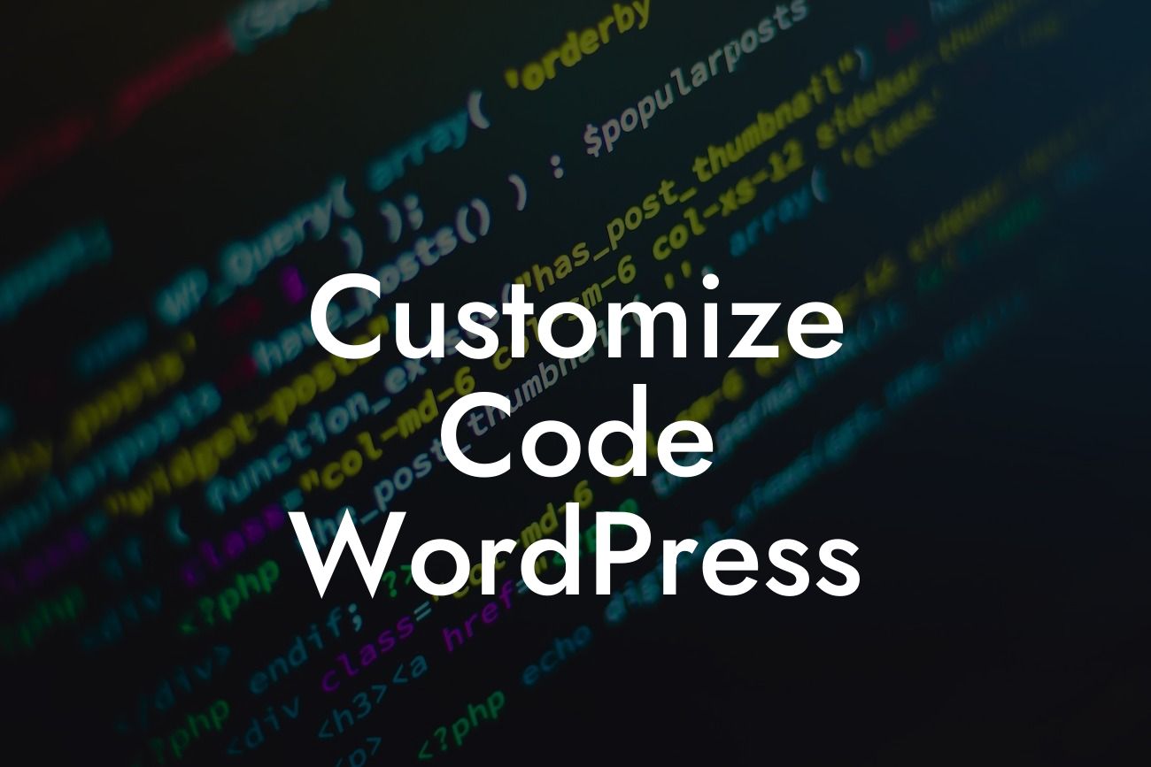 Customize Code WordPress