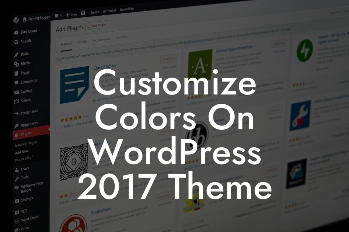 Customize Colors On WordPress 2017 Theme