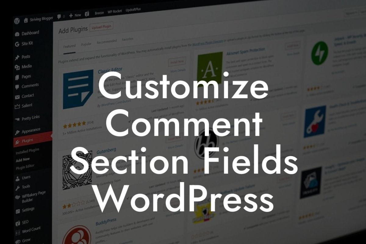 Customize Comment Section Fields WordPress