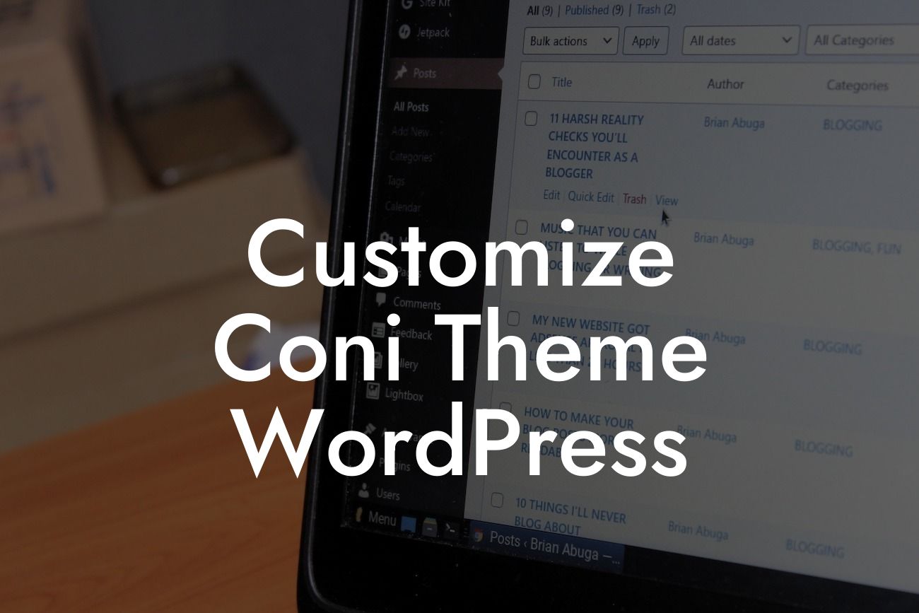 Customize Coni Theme WordPress