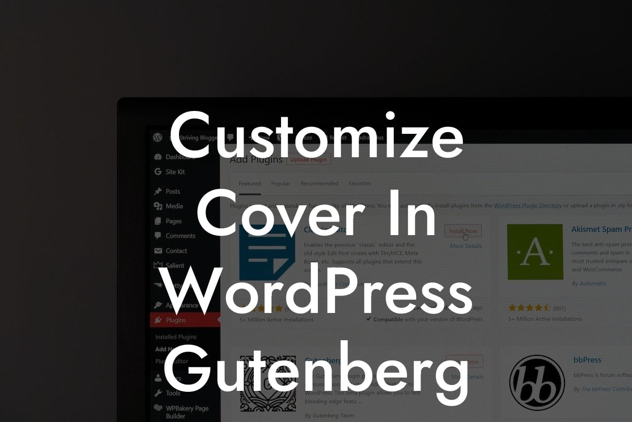 Customize Cover In WordPress Gutenberg