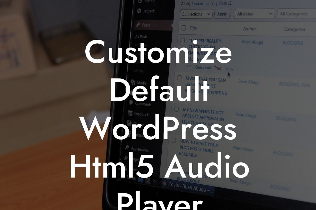 Customize Default WordPress Html5 Audio Player