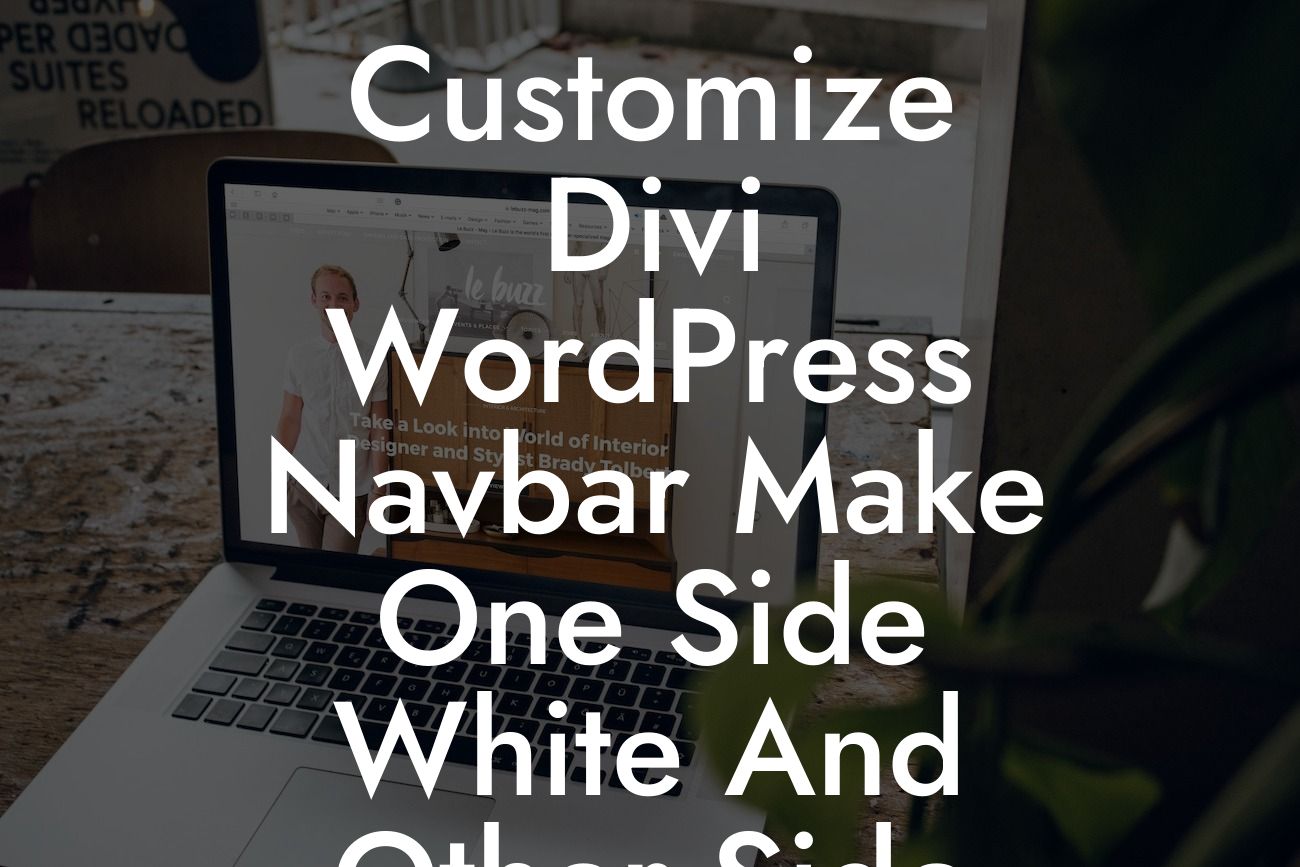 Customize Divi WordPress Navbar Make One Side White And Other Side Black