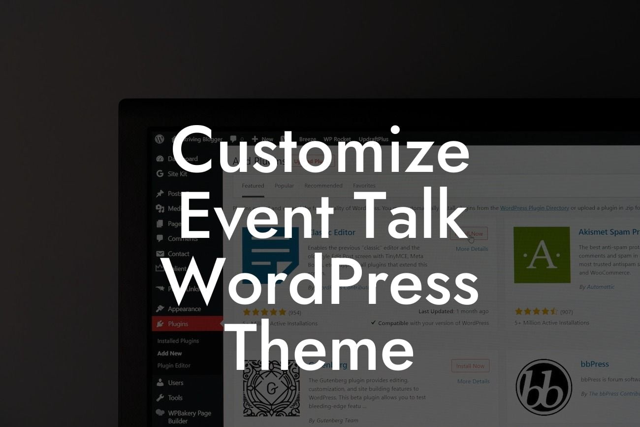 Customize Event Talk WordPress Theme