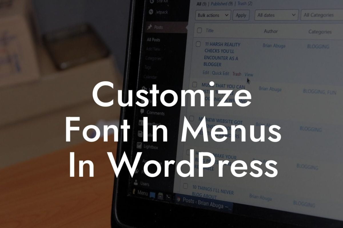 Customize Font In Menus In WordPress