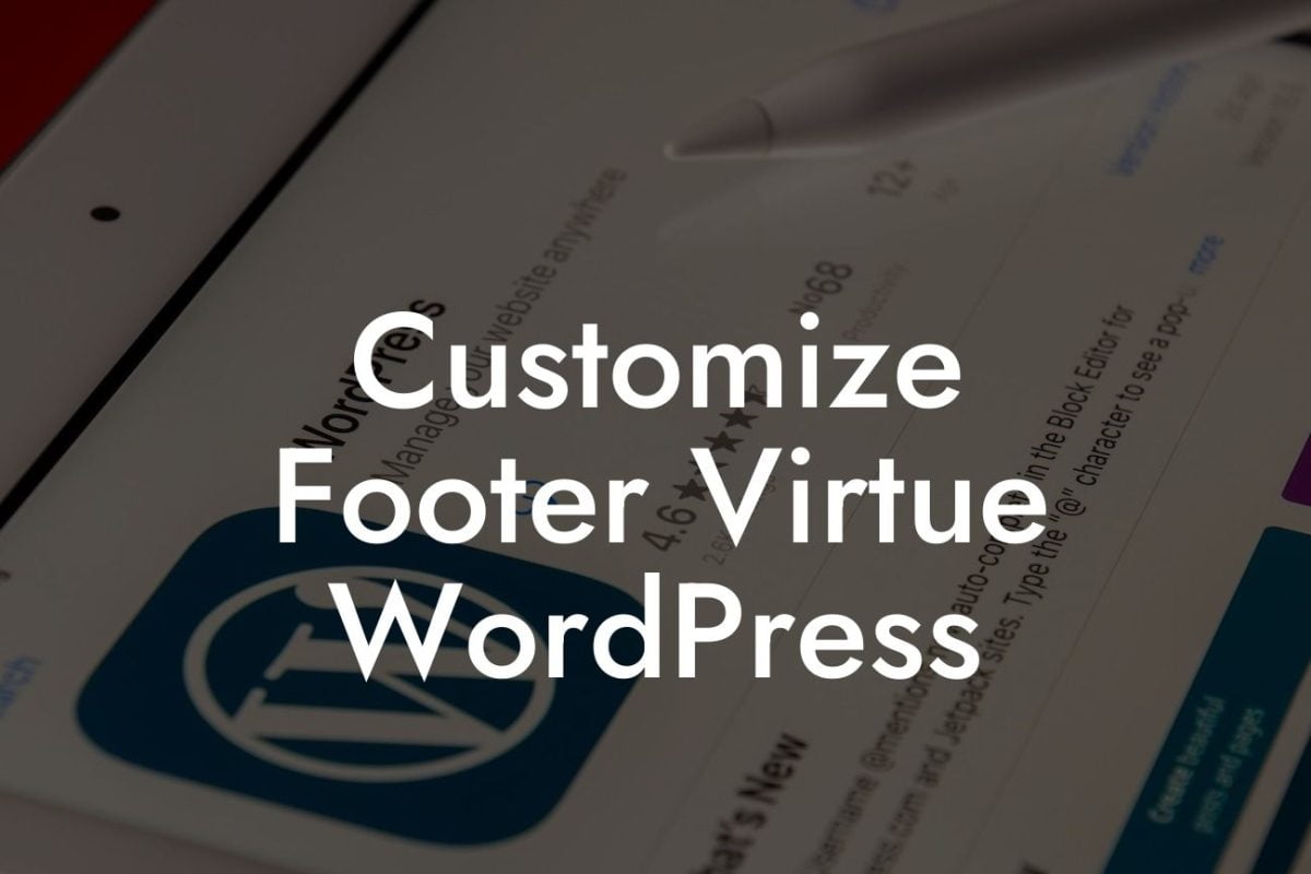 Customize Footer Virtue WordPress