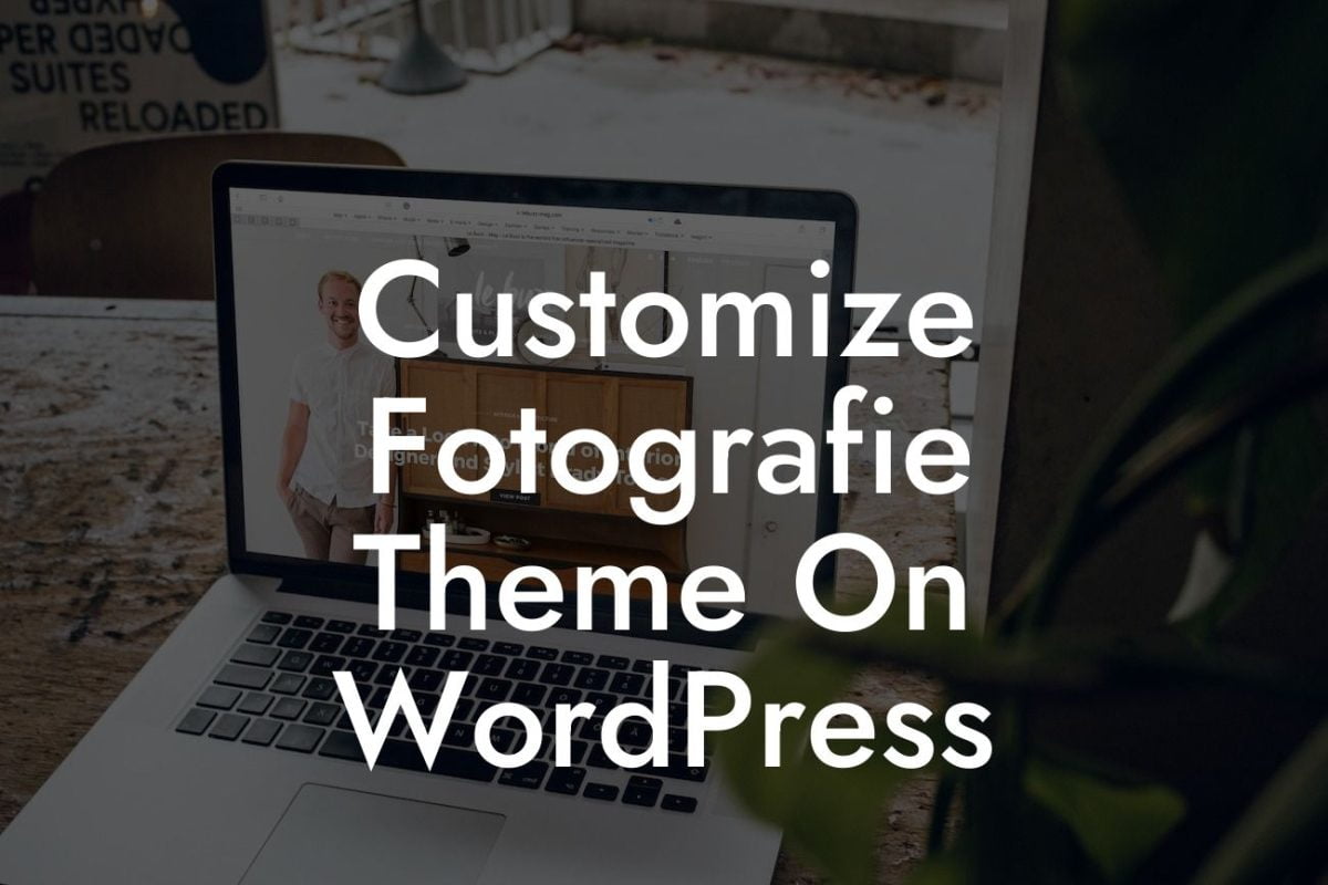 Customize Fotografie Theme On WordPress