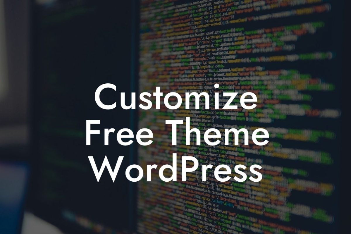 Customize Free Theme WordPress