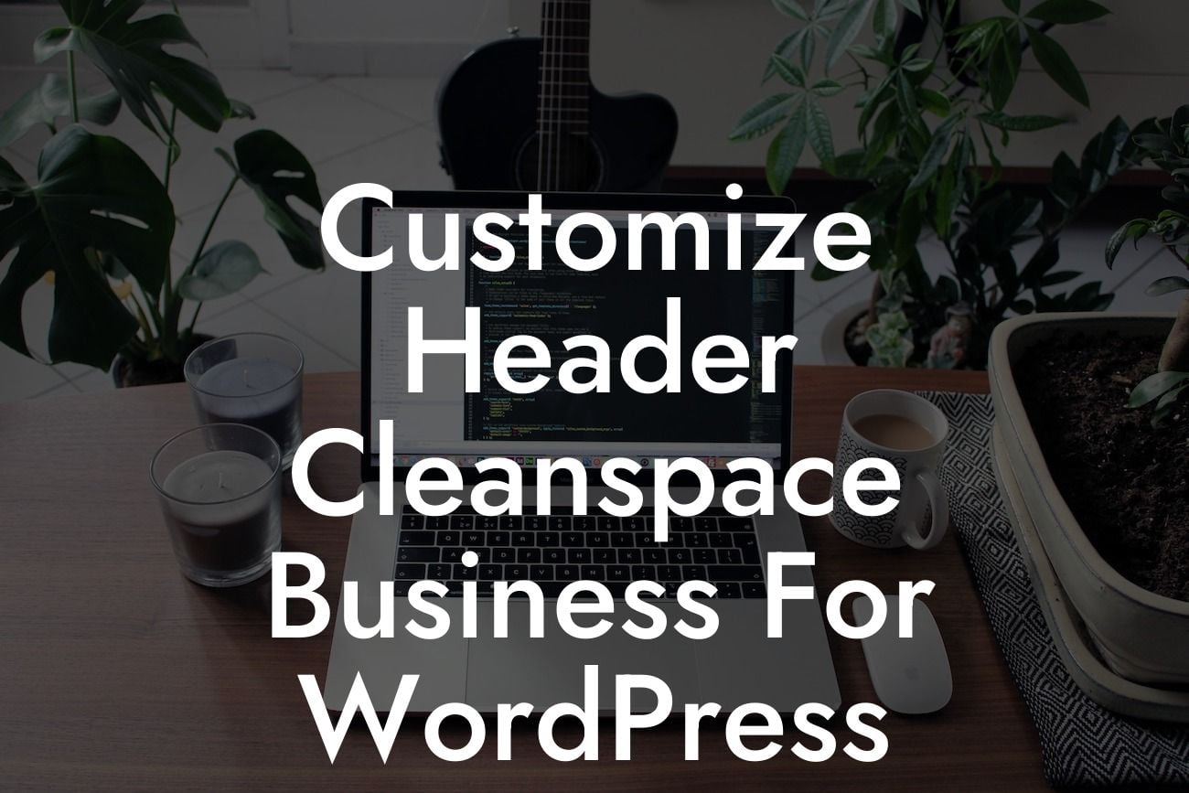 Customize Header Cleanspace Business For WordPress