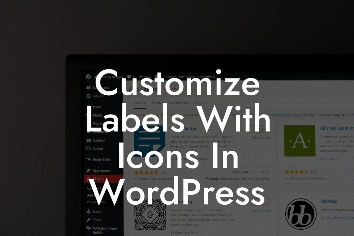 Customize Labels With Icons In WordPress