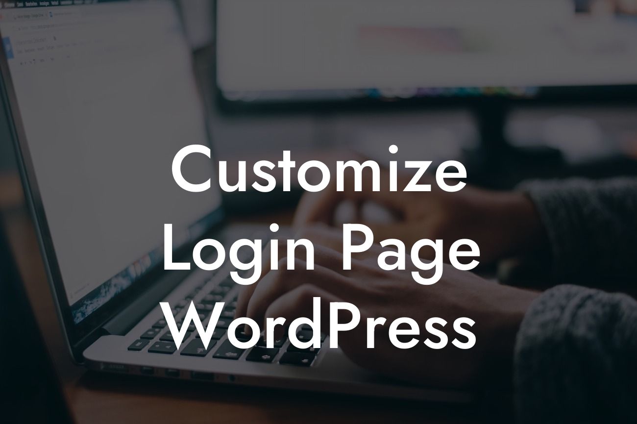 Customize Login Page WordPress