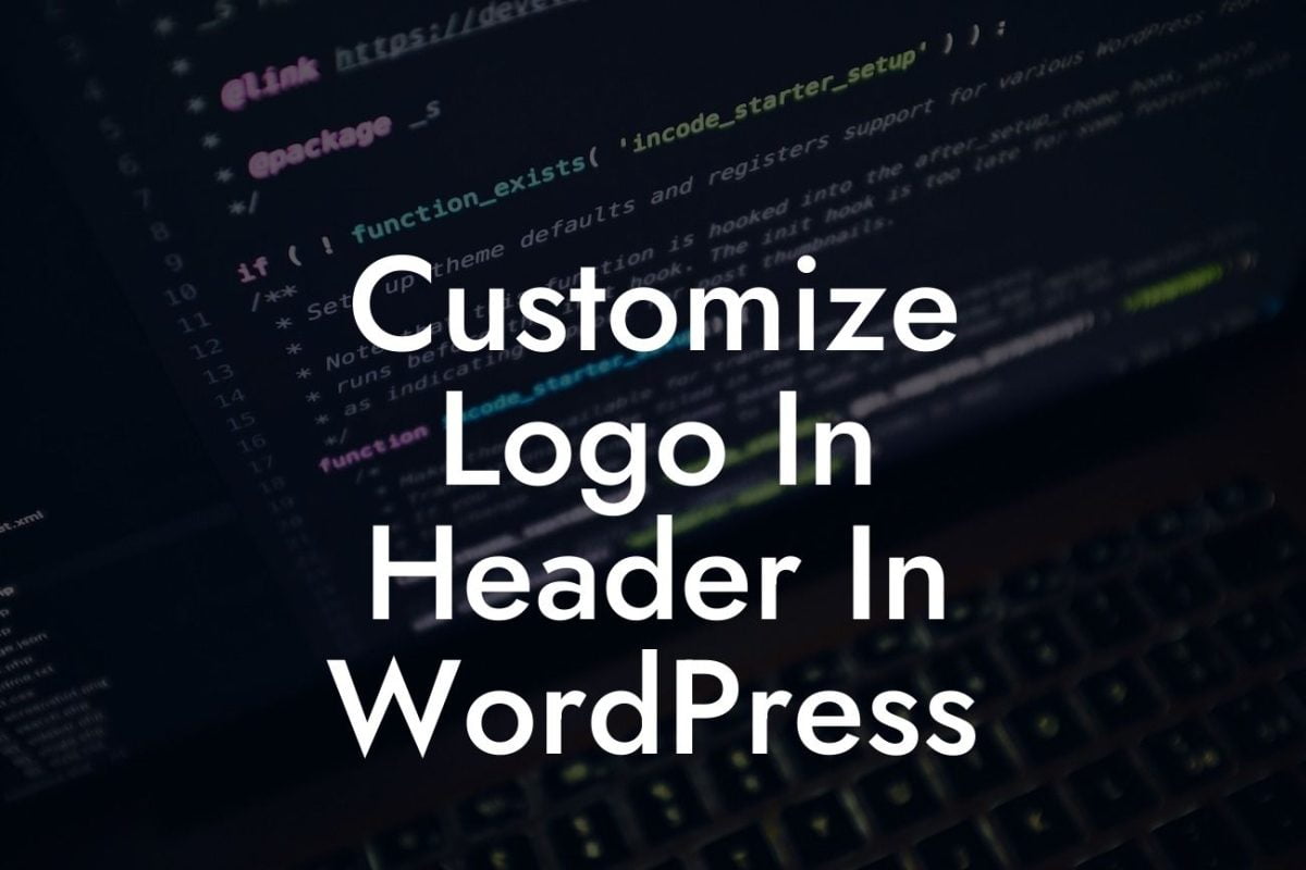 Customize Logo In Header In WordPress