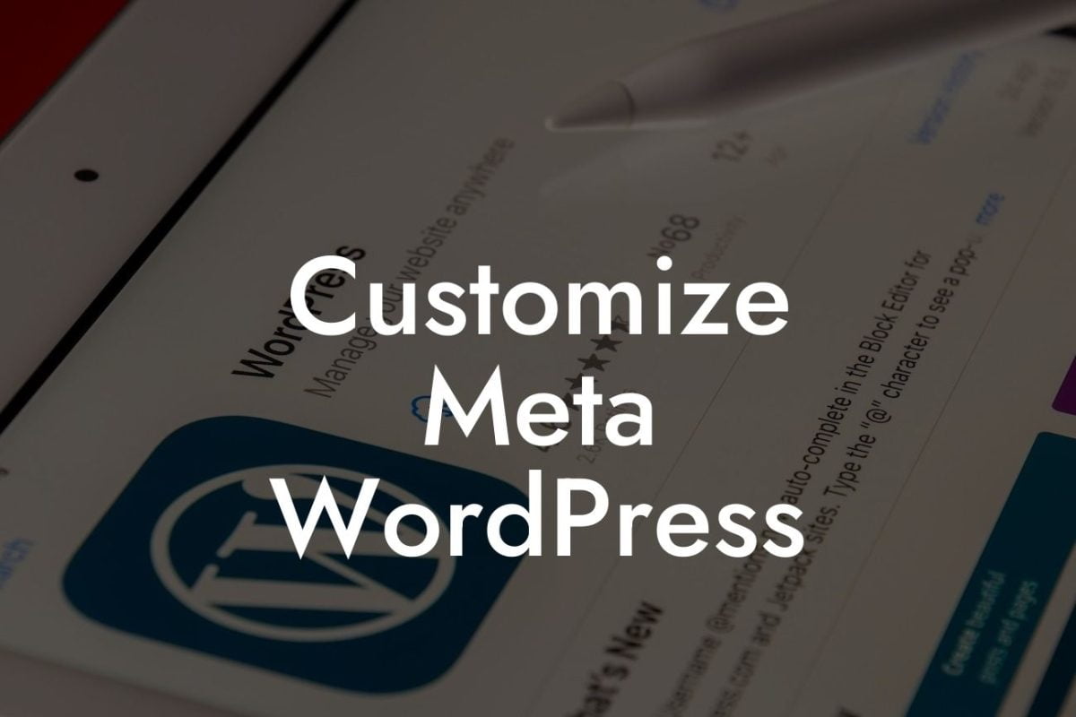 Customize Meta WordPress