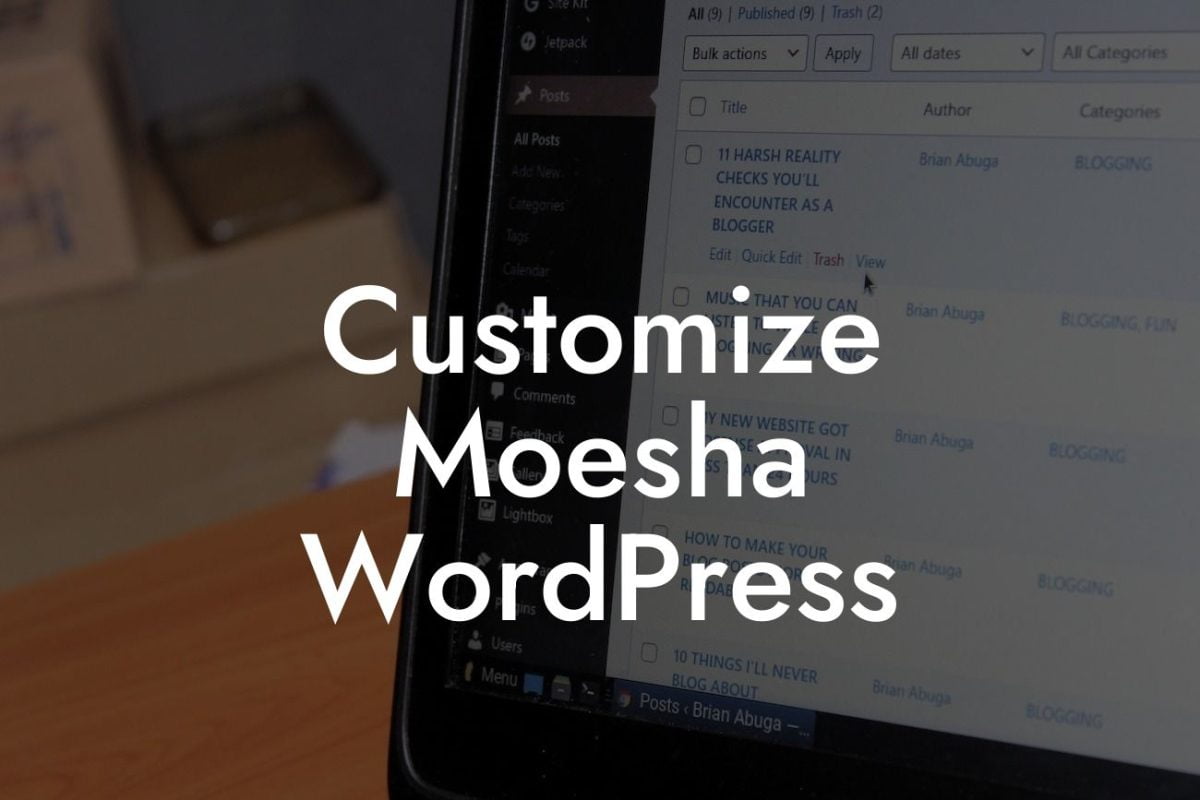 Customize Moesha WordPress