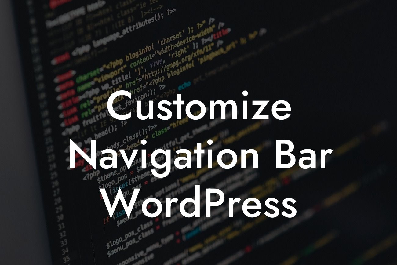 Customize Navigation Bar WordPress