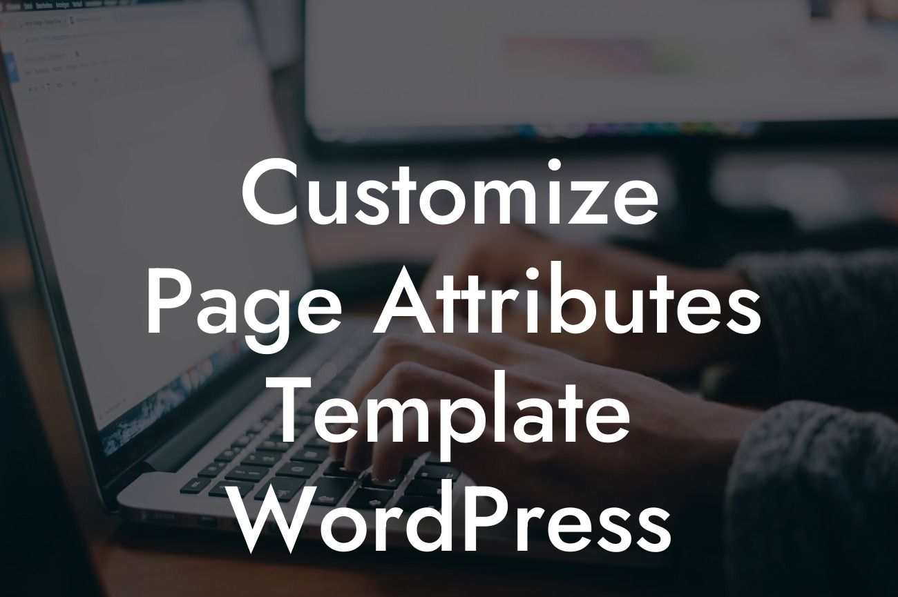 Customize Page Attributes Template WordPress