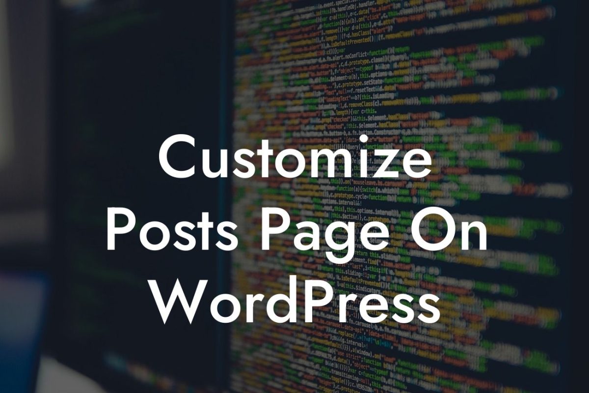 Customize Posts Page On WordPress