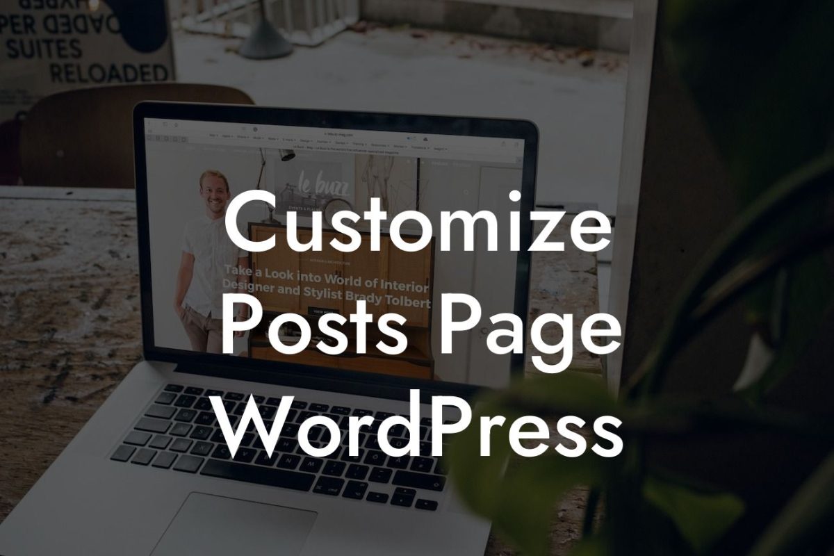 Customize Posts Page WordPress