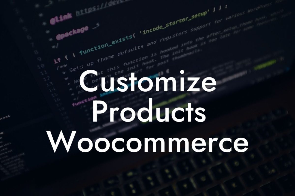 Customize Products Woocommerce