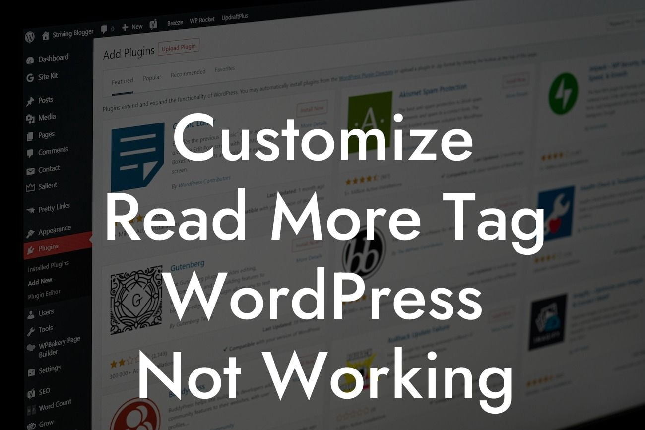 Customize Read More Tag WordPress Not Working