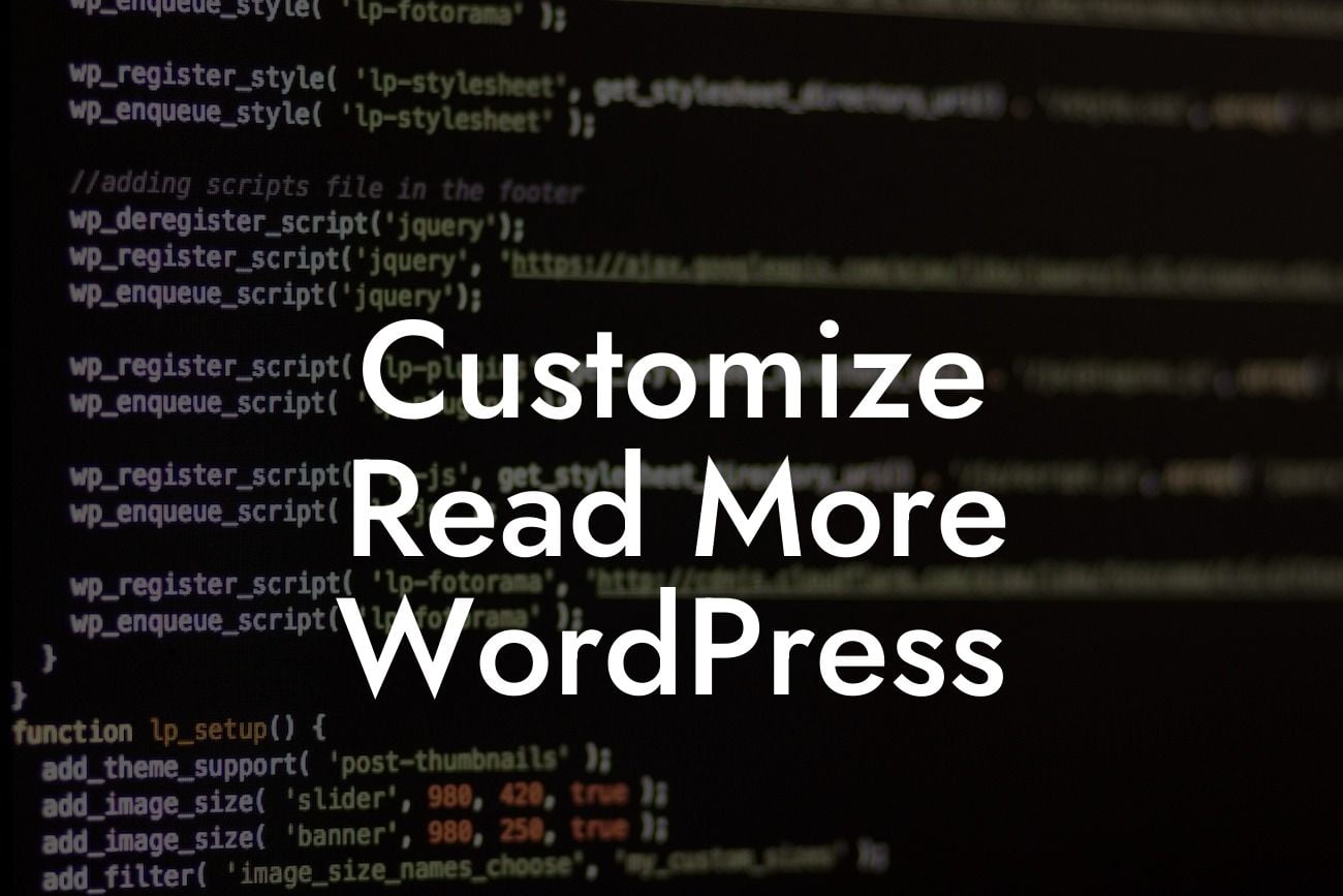 Customize Read More WordPress