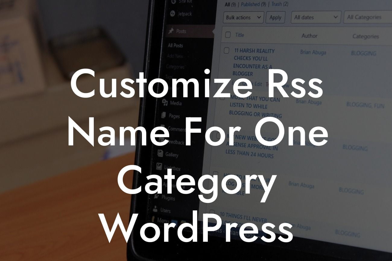 Customize Rss Name For One Category WordPress