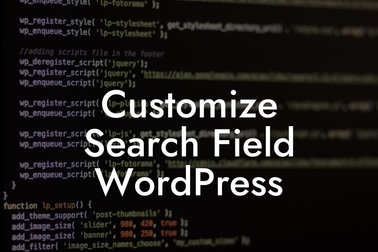 Customize Search Field WordPress