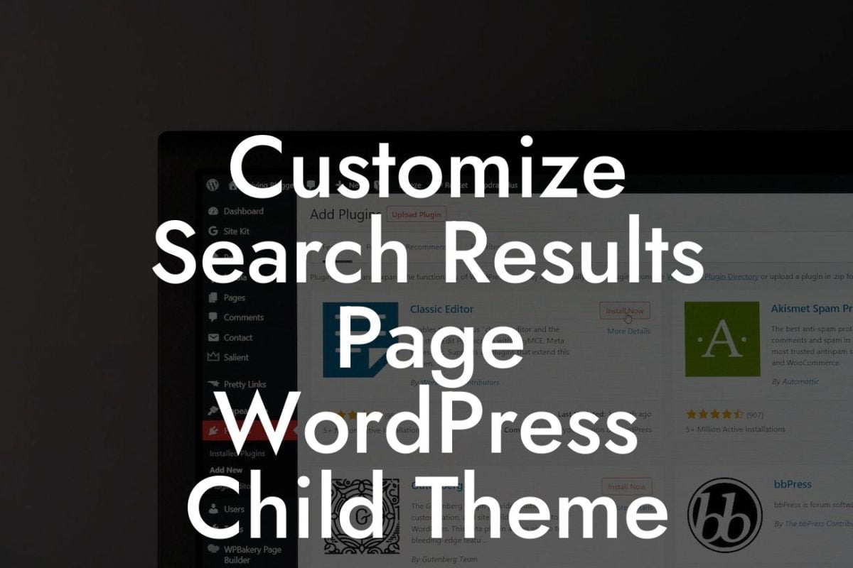 Customize Search Results Page WordPress Child Theme