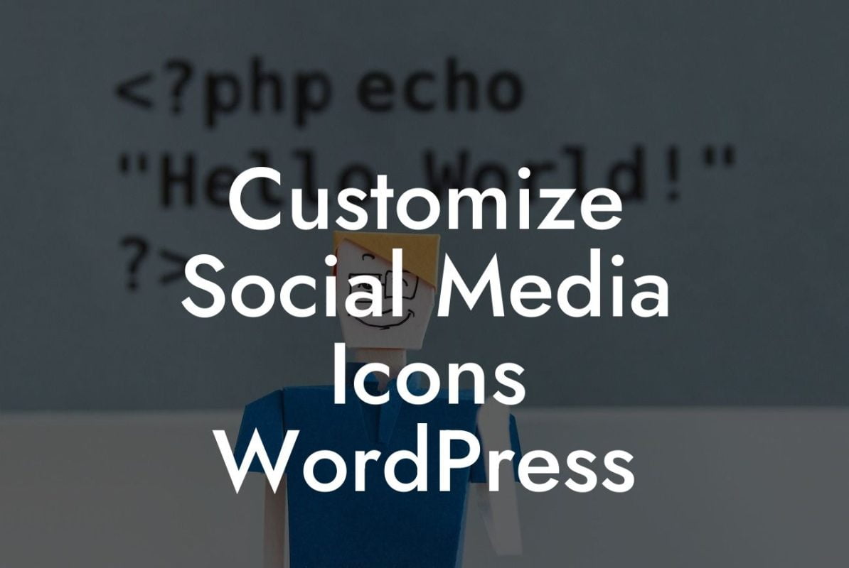 Customize Social Media Icons WordPress