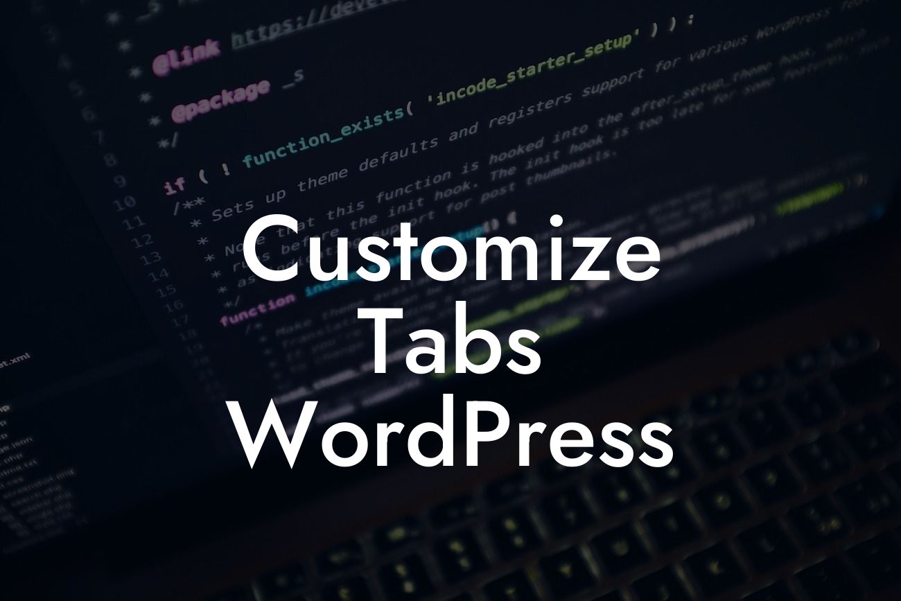 Customize Tabs WordPress