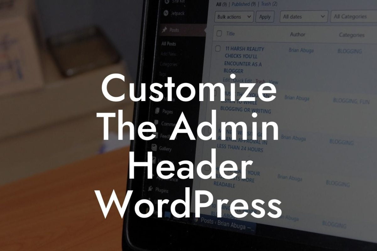Customize The Admin Header WordPress
