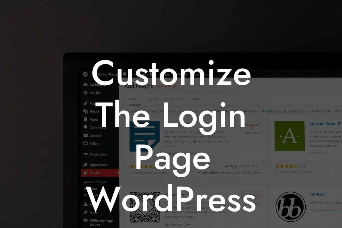 Customize The Login Page WordPress