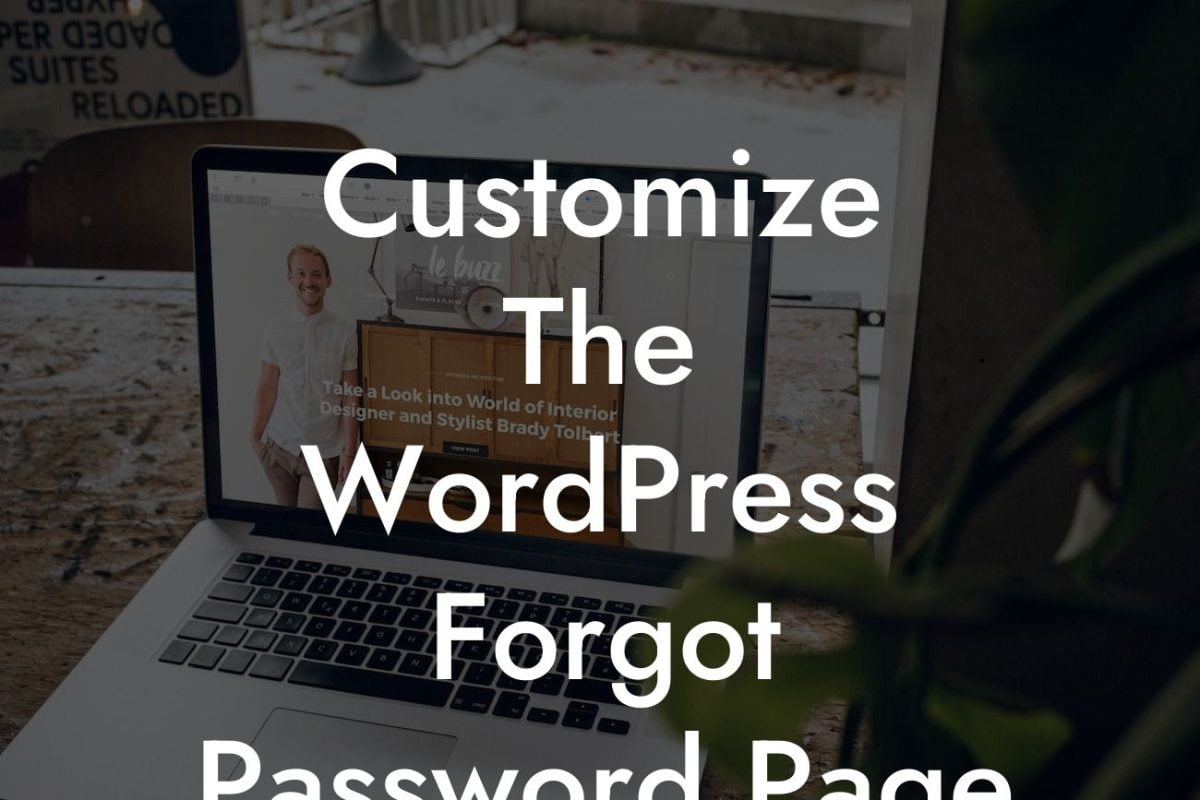 Customize The WordPress Forgot Password Page