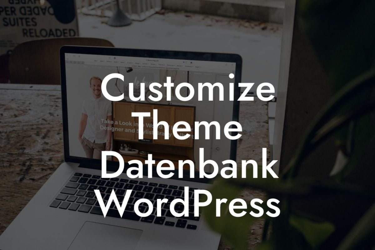 Customize Theme Datenbank WordPress