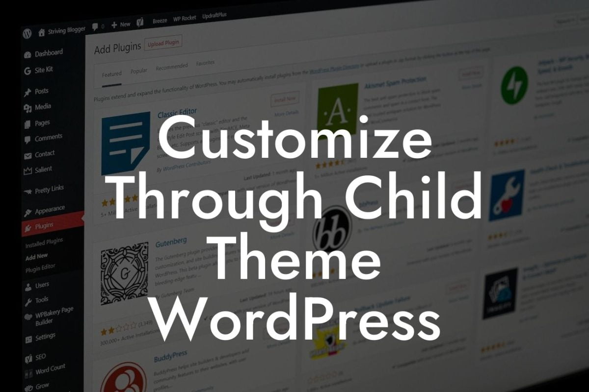 Customize Through Child Theme WordPress