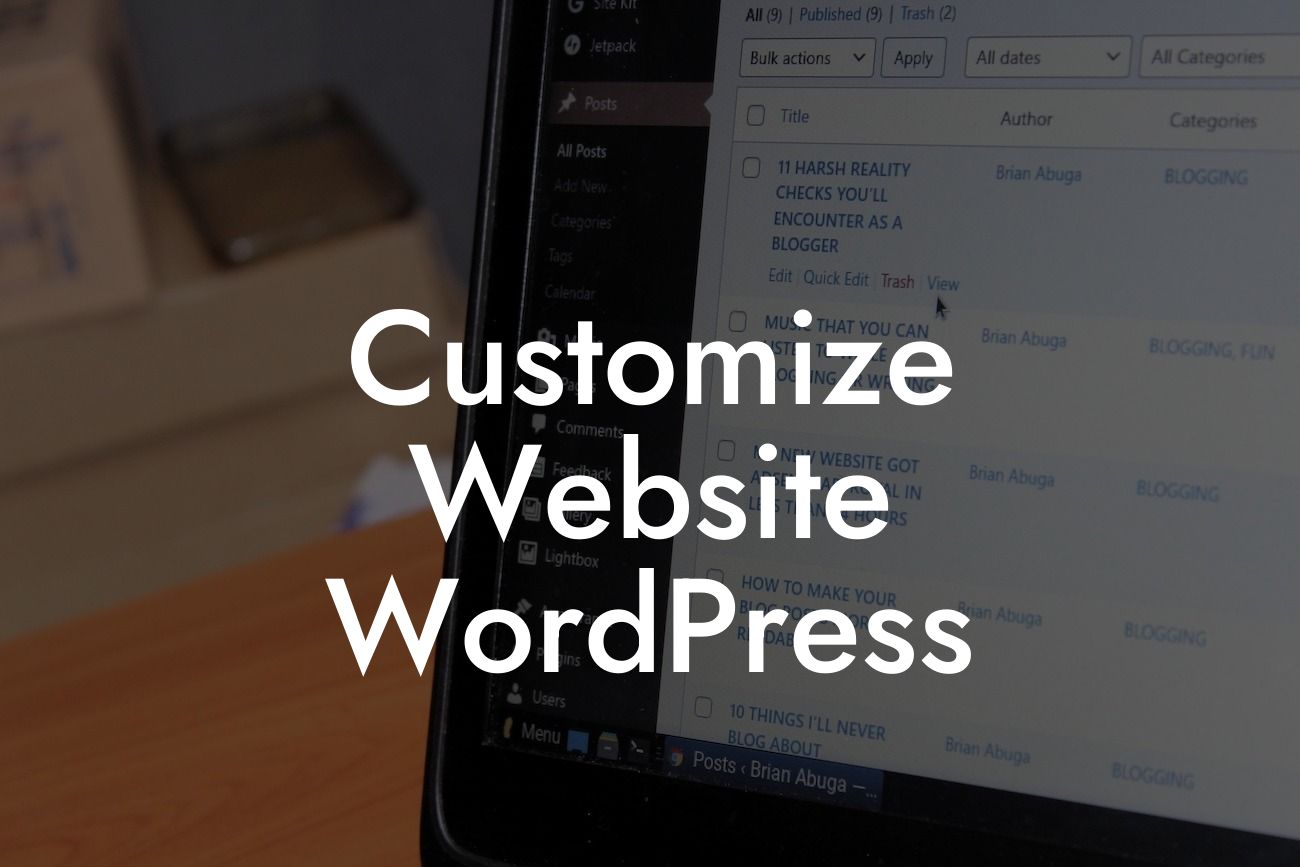 Customize Website WordPress
