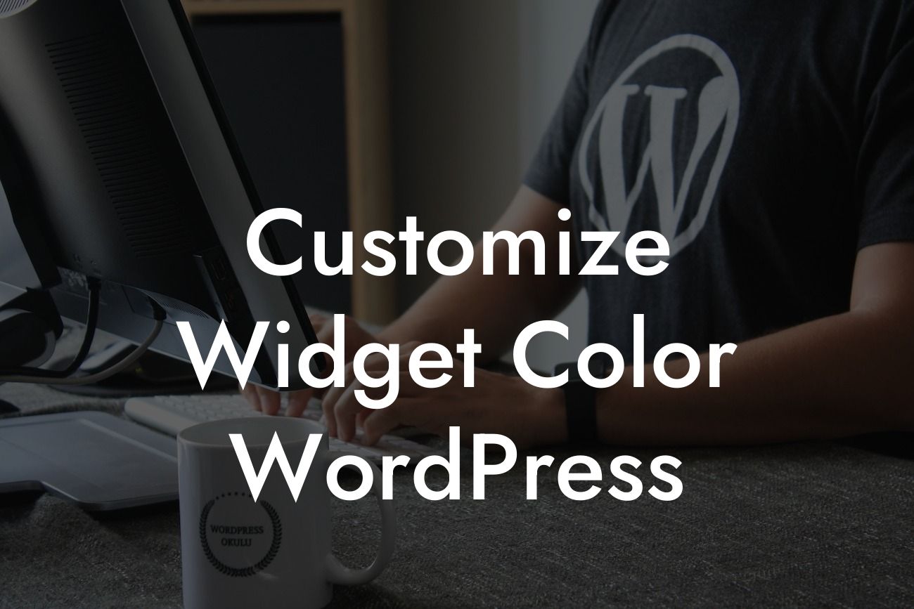 Customize Widget Color WordPress