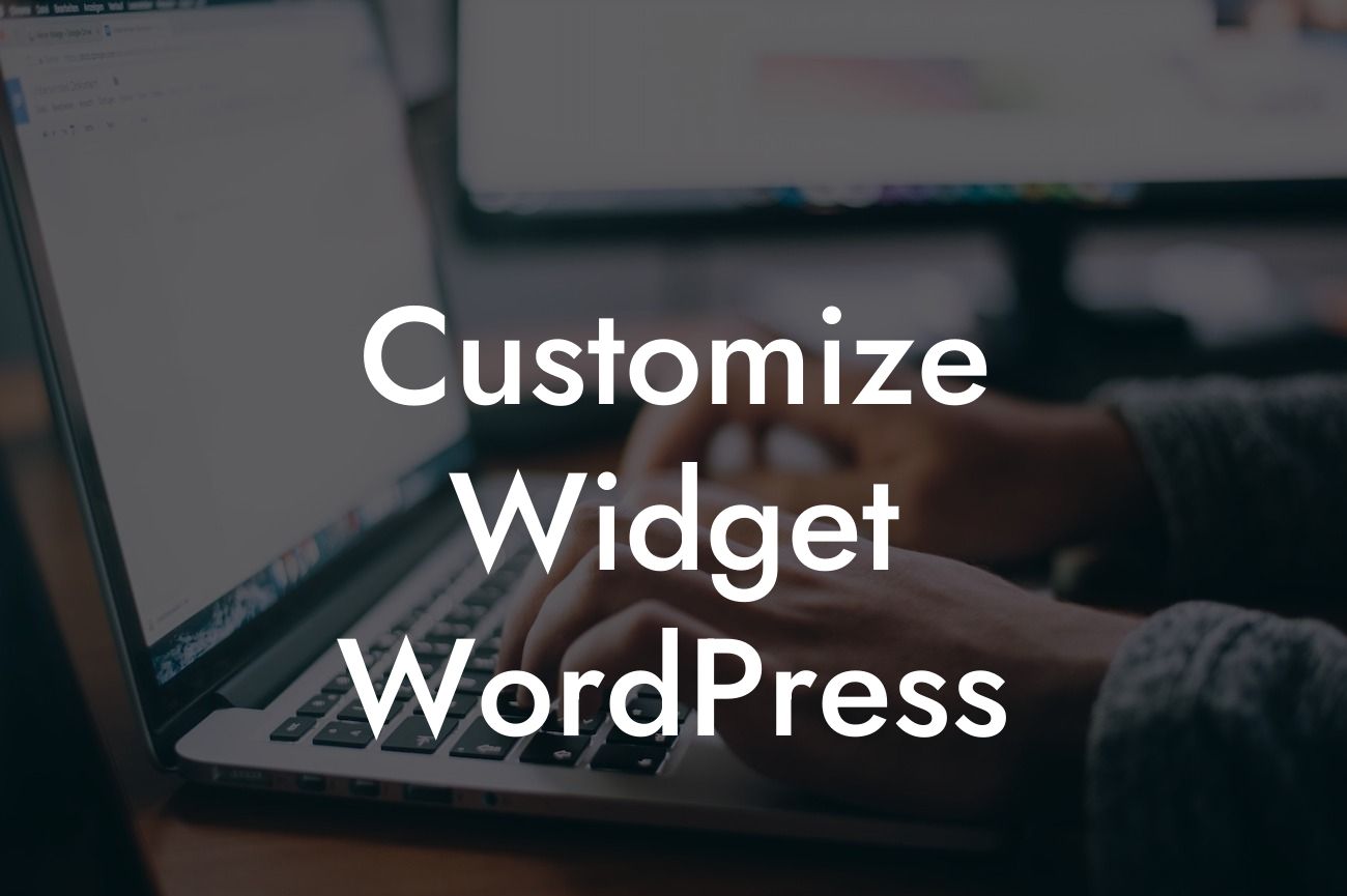 Customize Widget WordPress