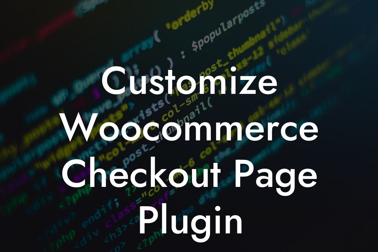 Customize Woocommerce Checkout Page Plugin