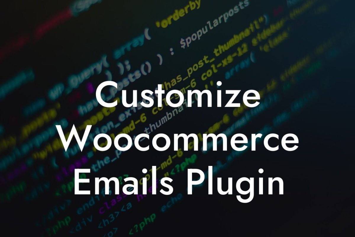Customize Woocommerce Emails Plugin